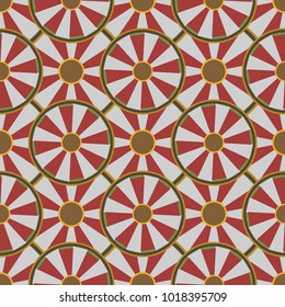 Seamless texture with colored circle pattern for background.