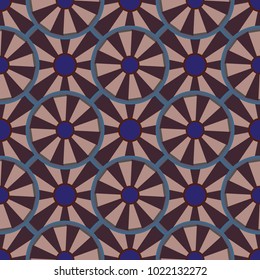 Seamless texture with colored circle pattern for background.