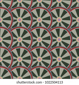 Seamless texture with colored circle pattern for background.