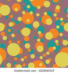 Seamless texture with colored circle pattern for background.