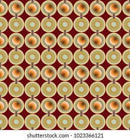 Seamless texture with colored circle pattern for background.
