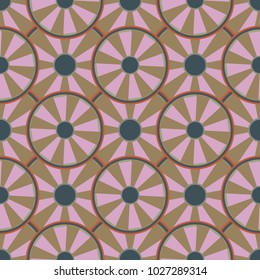 Seamless texture with colored circle pattern for background.