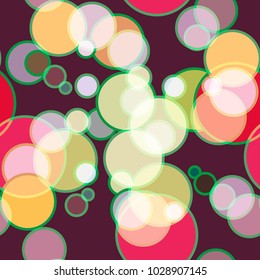 Seamless texture with colored circle pattern for background.