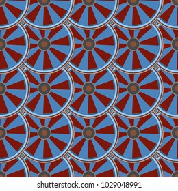 Seamless texture with colored circle pattern for background.