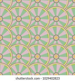 Seamless texture with colored circle pattern for background.