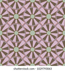 Seamless texture with colored circle pattern for background.