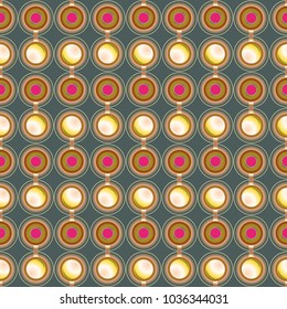 Seamless texture with colored circle pattern for background.