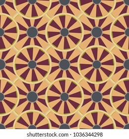 Seamless texture with colored circle pattern for background.