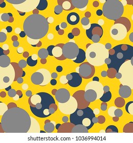 Seamless texture with colored circle pattern for background.