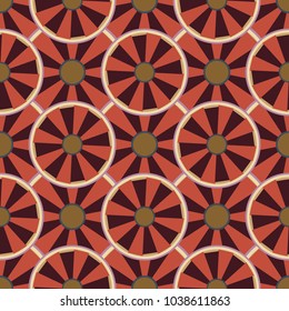 Seamless texture with colored circle pattern for background.