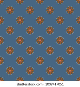 Seamless texture with colored circle pattern for background.