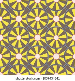 Seamless texture with colored circle pattern for background.