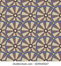 Seamless texture with colored circle pattern for background.