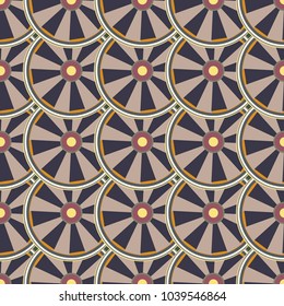 Seamless texture with colored circle pattern for background.