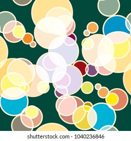 Seamless texture with colored circle pattern for background.