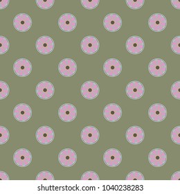 Seamless texture with colored circle pattern for background.