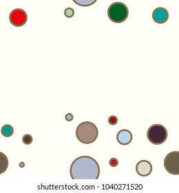 Seamless texture with colored circle pattern for background.