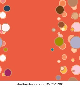 Seamless texture with colored circle pattern for background.