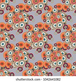 Seamless texture with colored circle pattern for background.
