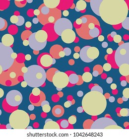 Seamless texture with colored circle pattern for background.