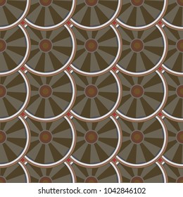 Seamless texture with colored circle pattern for background.