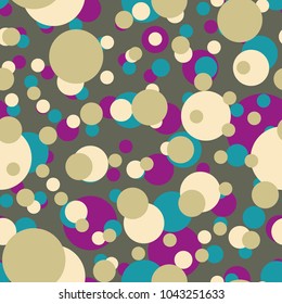 Seamless texture with colored circle pattern for background.