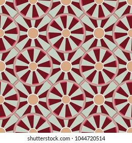 Seamless texture with colored circle pattern for background.