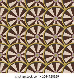 Seamless texture with colored circle pattern for background.