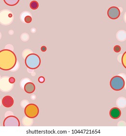 Seamless texture with colored circle pattern for background.