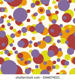 Seamless texture with colored circle pattern for background.