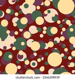 Seamless texture with colored circle pattern for background.