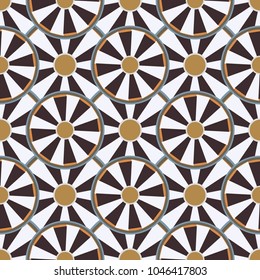 Seamless texture with colored circle pattern for background.
