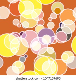 Seamless texture with colored circle pattern for background.