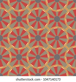 Seamless texture with colored circle pattern for background.