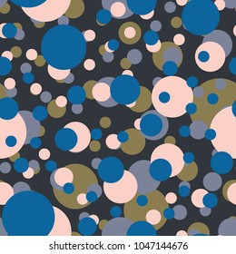 Seamless texture with colored circle pattern for background.