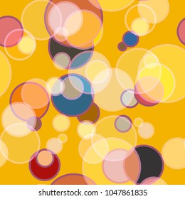 Seamless texture with colored circle pattern for background.