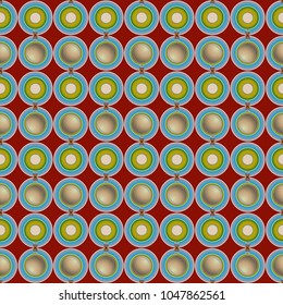 Seamless texture with colored circle pattern for background.