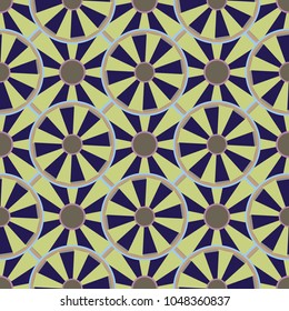 Seamless texture with colored circle pattern for background.