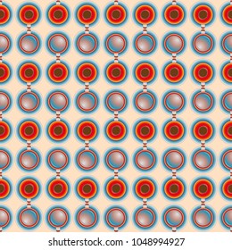Seamless texture with colored circle pattern for background.