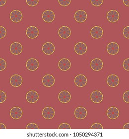 Seamless texture with colored circle pattern for background.