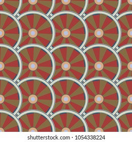 Seamless texture with colored circle pattern for background.