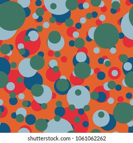Seamless texture with colored circle pattern for background.