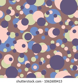 Seamless texture with colored circle pattern for background.