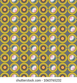 Seamless texture with colored circle pattern for background.