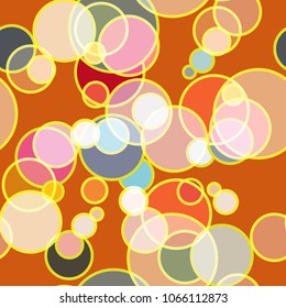 Seamless texture with colored circle pattern for background.