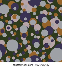 Seamless texture with colored circle pattern for background.