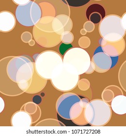 Seamless texture with colored circle pattern for background.