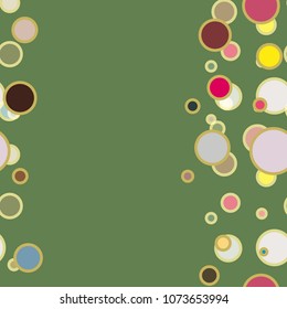 Seamless texture with colored circle pattern for background.