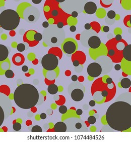 Seamless texture with colored circle pattern for background.