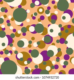Seamless texture with colored circle pattern for background.